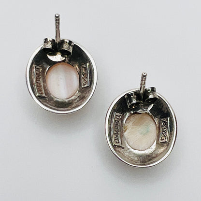 Back view sterling silver earrings stamped 925 Thailand