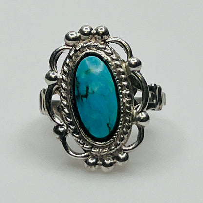 Vintage ESPO sterling silver turquoise statement ring