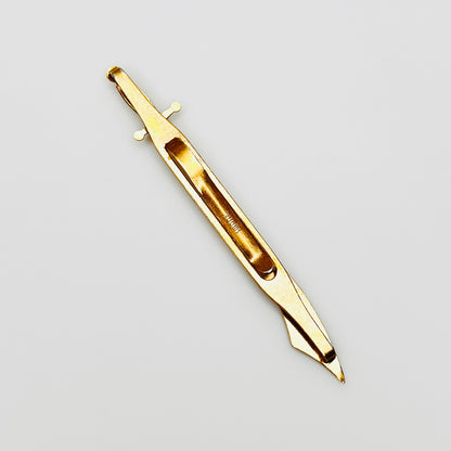 Signed Swank vintage tie bar close-up