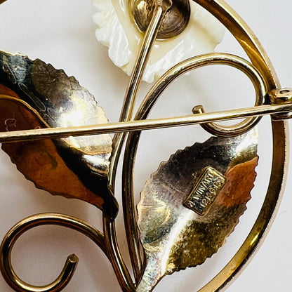 Back of brooch showing Winard signature and clasp